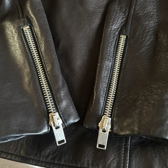 Doma lamb Leather biker Motorcycle Jacket Black Size S - Picture 8 of 9